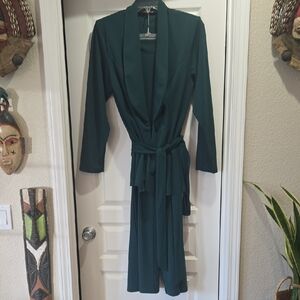 Fashion Nova Wrap Wide leg suit with Self Tie